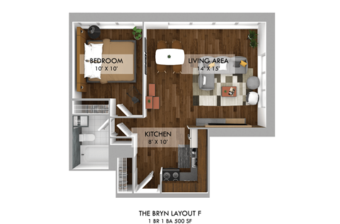 1 bed 1 bath D at The Bryn - 5600 N Sheridan Rd Apartments, Illinois